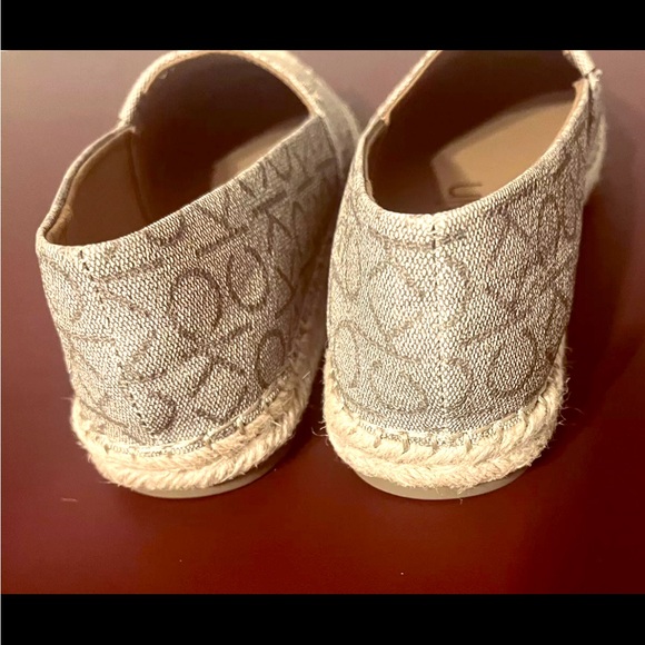 Calvin Klein CK Monogram Espadrilles Round Toe Canvas Shoes - Picture 2 of 6